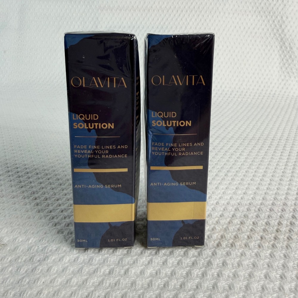 OLAVITA Liquid Solution Anti-Aging Serum 30ml 2 Pack Collagen Hyaluronic Acid